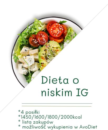 Zdrowa dieta o niskim indeksie glikemicznym – 4 posiłki dziennie, różne kaloryczności, lista zakupów i plan w aplikacji AvoDiet – DietMedica Kościerzyna